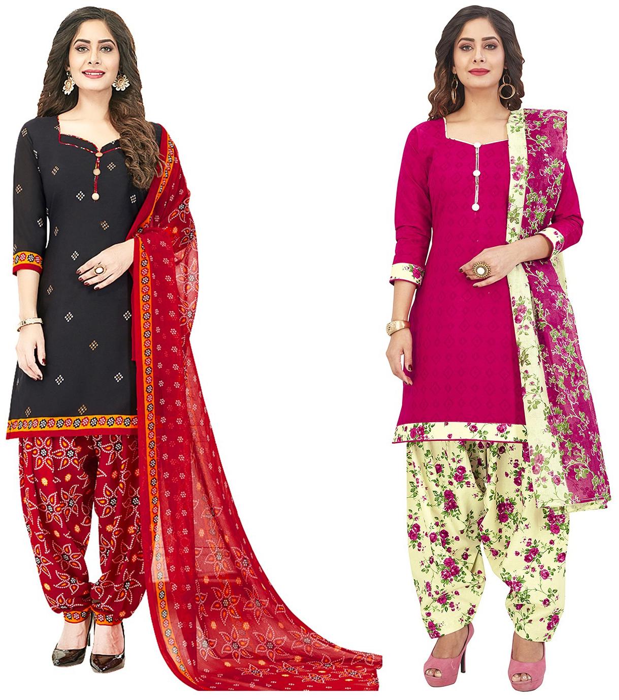 

Jevi Prints Multi Unstitched Kurta with bottom dupatta With dupatta Dress Material