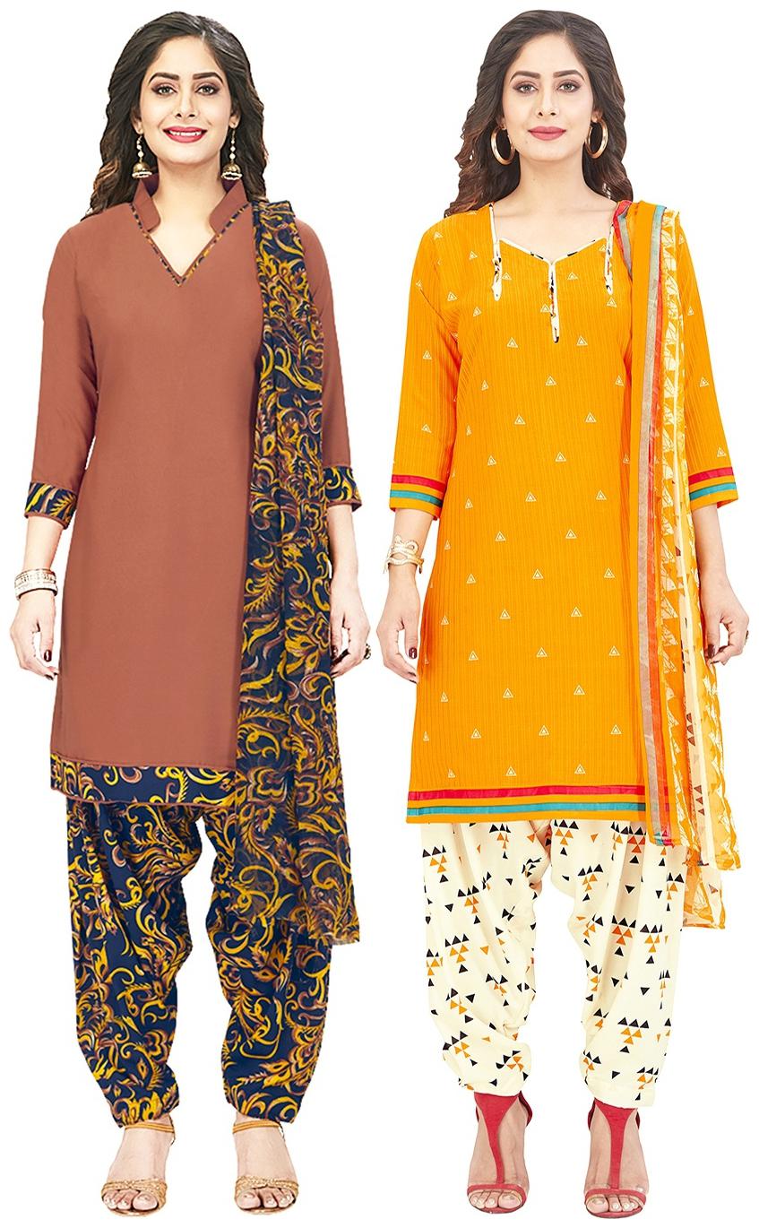 

Jevi Prints Multi Unstitched Kurta with bottom dupatta With dupatta Dress Material