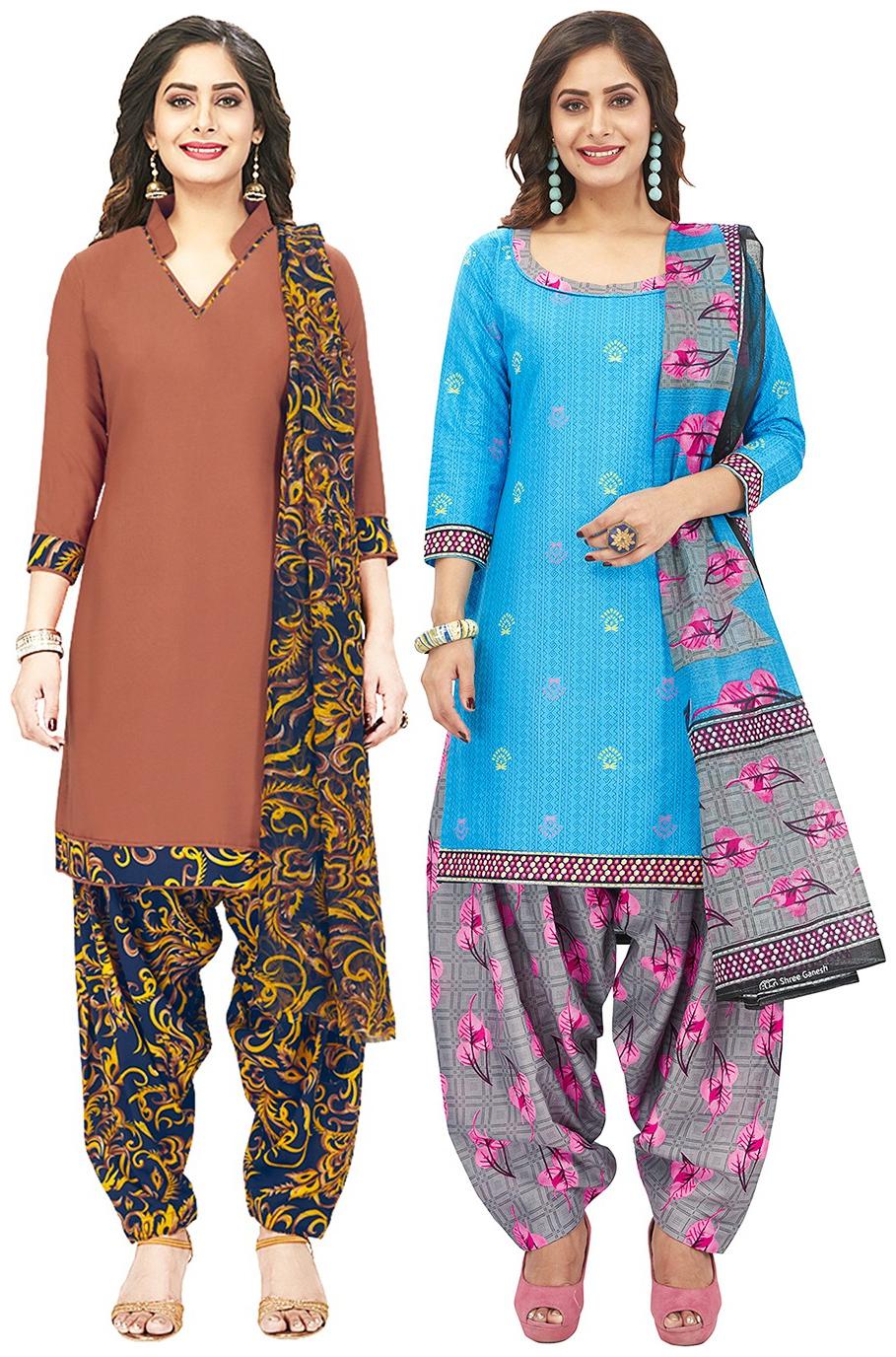 

Jevi Prints Multi Unstitched Kurta with bottom dupatta With dupatta Dress Material