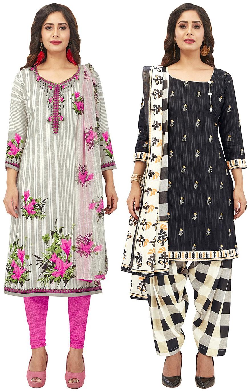 

Jevi Prints Multi Unstitched Kurta with bottom dupatta With dupatta Dress Material