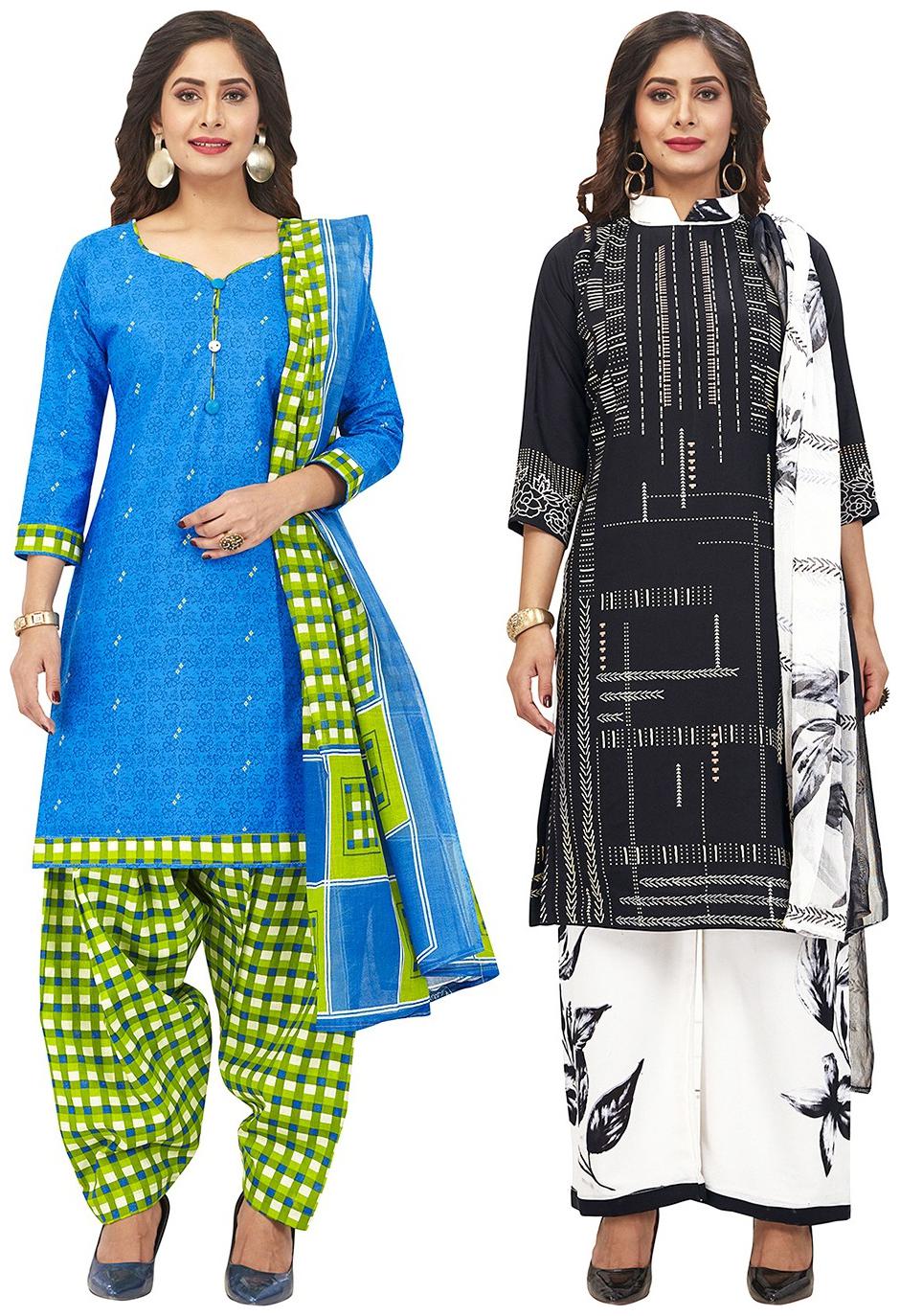 

Jevi Prints Multi Unstitched Kurta with bottom dupatta With dupatta Dress Material