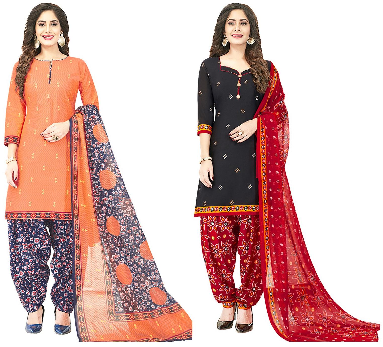 

Jevi Prints Multi Unstitched Kurta with bottom dupatta With dupatta Dress Material
