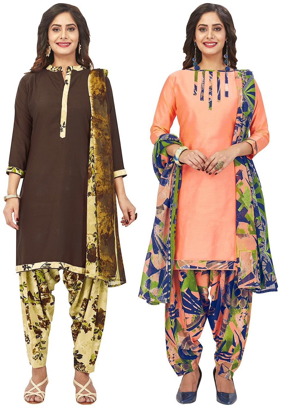 

Jevi Prints Multi Unstitched Kurta with bottom dupatta With dupatta Dress Material