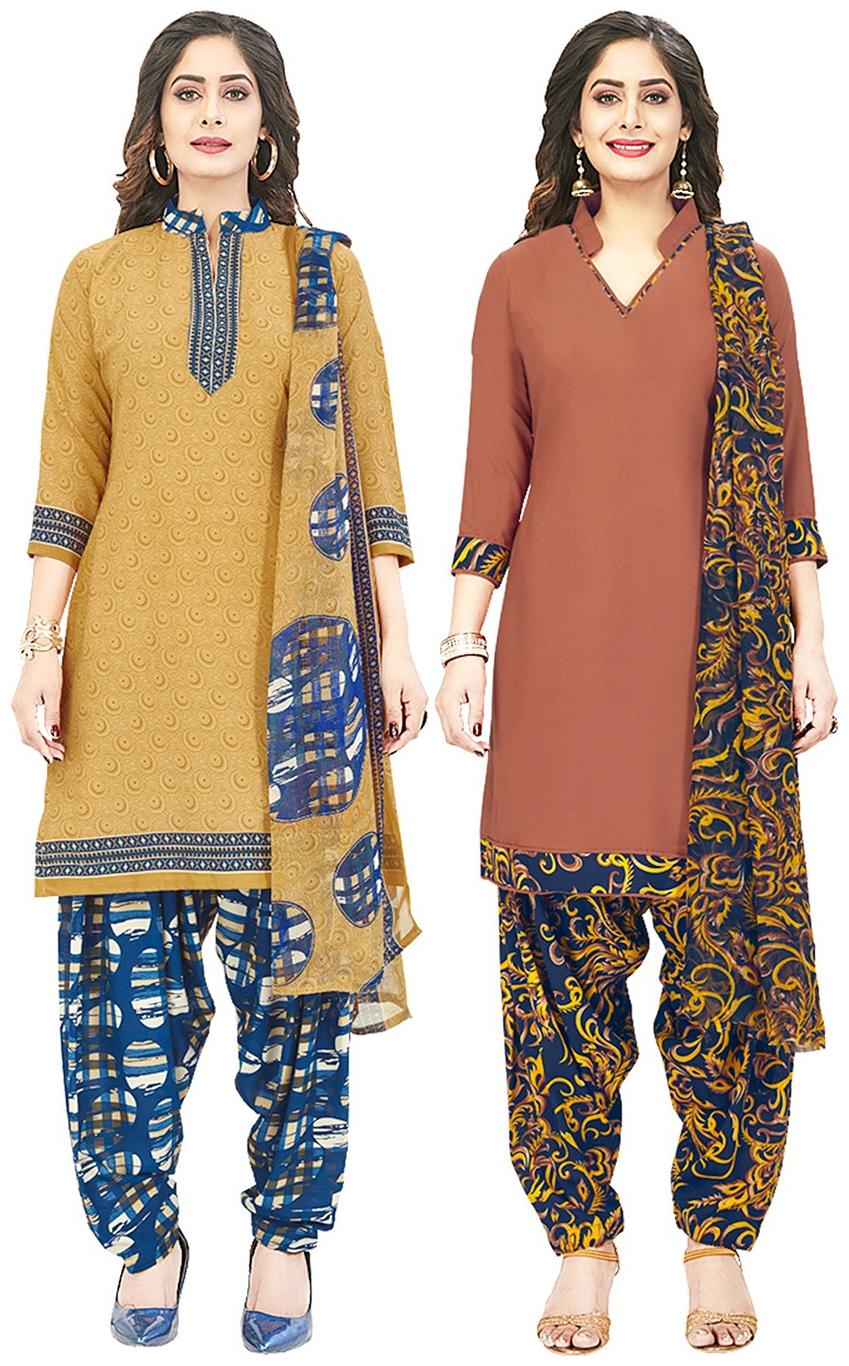 

Jevi Prints Multi Unstitched Kurta with bottom dupatta With dupatta Dress Material
