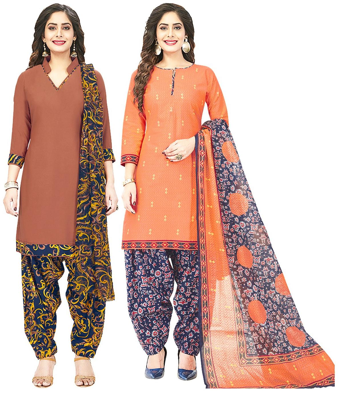 

Jevi Prints Multi Unstitched Kurta with bottom dupatta With dupatta Dress Material