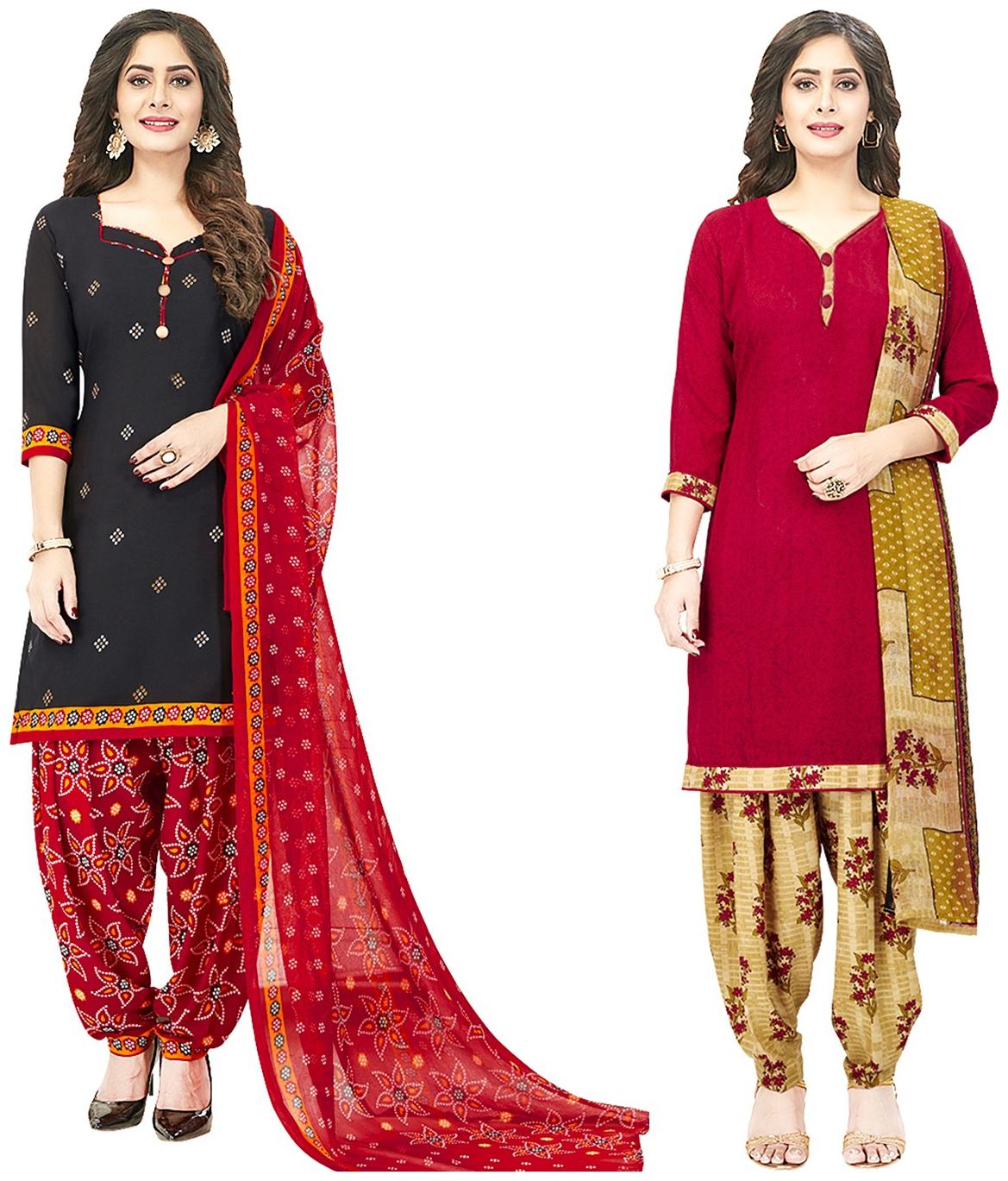 

Jevi Prints Multi Unstitched Kurta with bottom dupatta With dupatta Dress Material