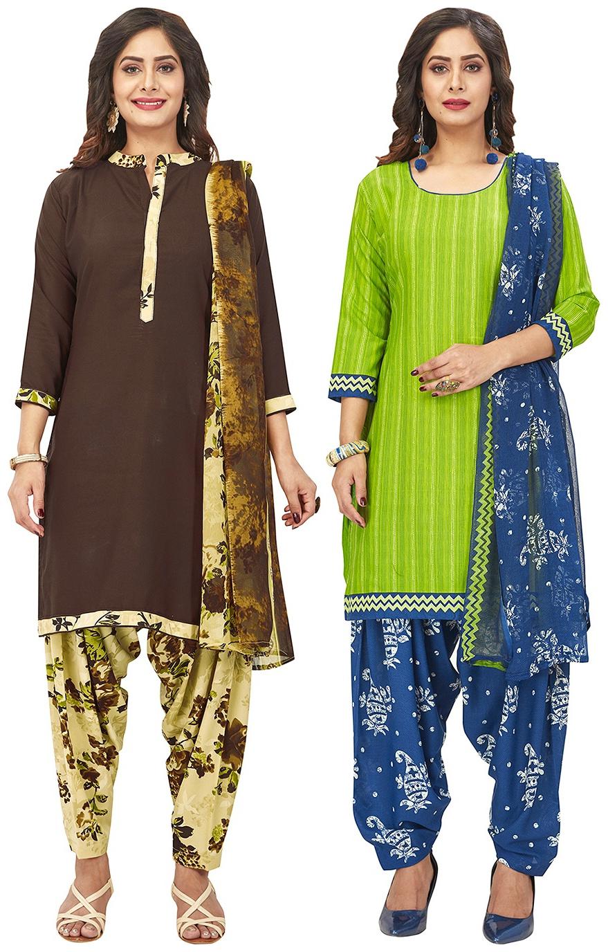 

Jevi Prints Multi Unstitched Kurta with bottom dupatta With dupatta Dress Material