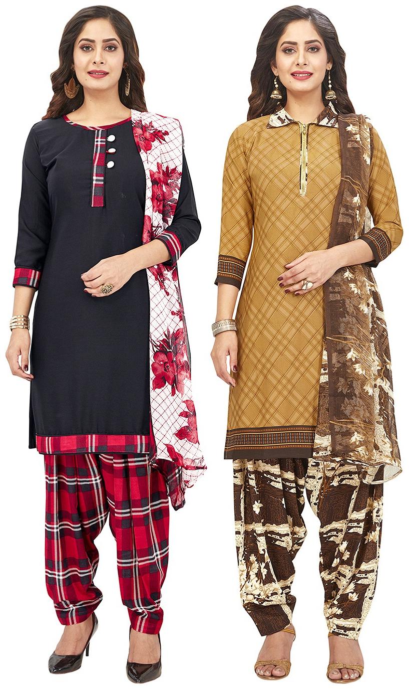 

Jevi Prints Multi Unstitched Kurta with bottom dupatta With dupatta Dress Material