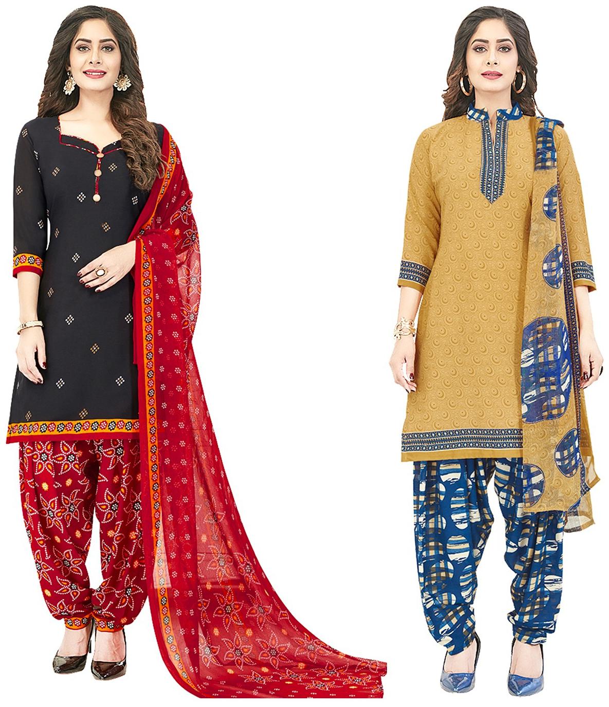 

Jevi Prints Multi Unstitched Kurta with bottom dupatta With dupatta Dress Material