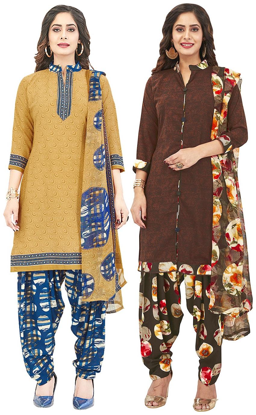 

Jevi Prints Multi Unstitched Kurta with bottom dupatta With dupatta Dress Material