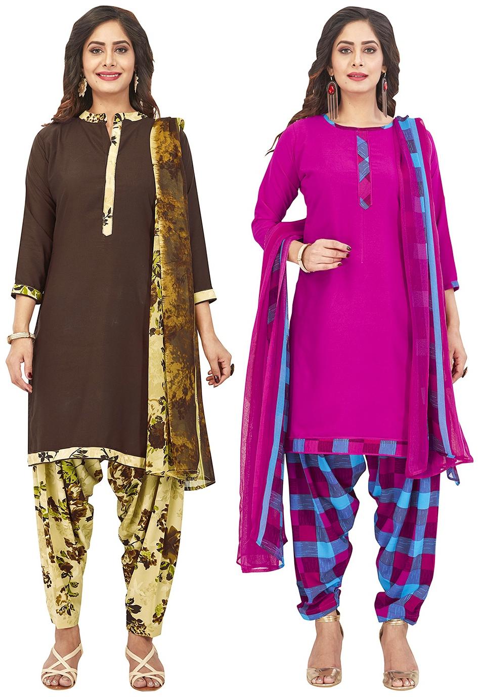 

Jevi Prints Multi Unstitched Kurta with bottom dupatta With dupatta Dress Material