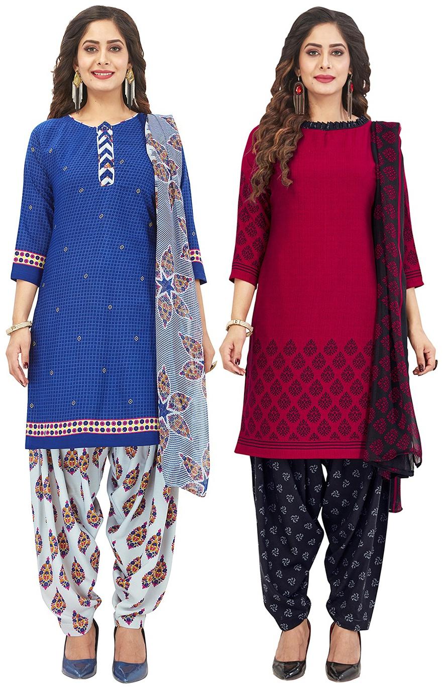 

Jevi Prints Multi Unstitched Kurta with bottom dupatta With dupatta Dress Material