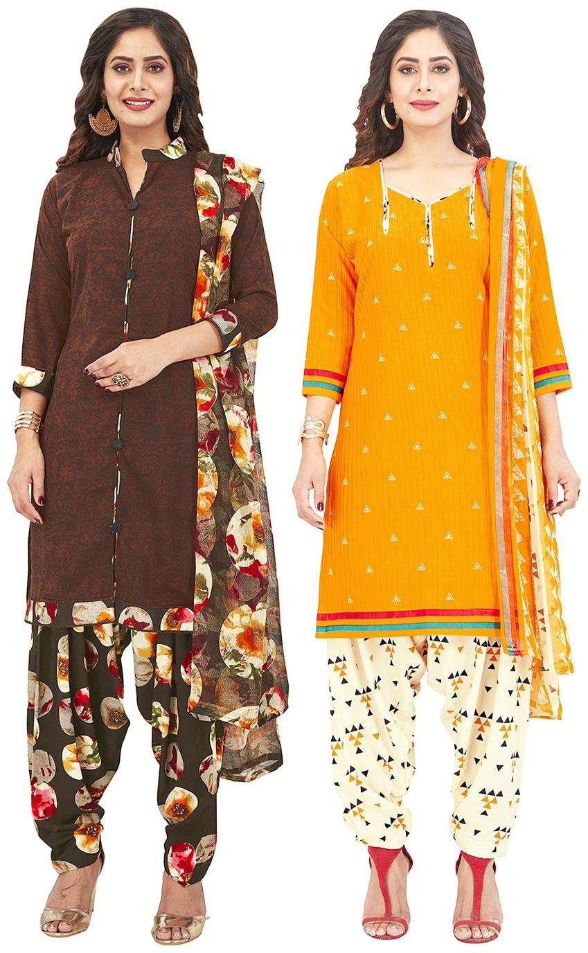 

Jevi Prints Multi Unstitched Kurta with bottom dupatta With dupatta Dress Material