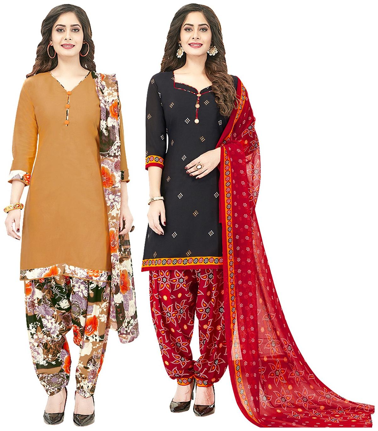 

Jevi Prints Multi Unstitched Kurta with bottom dupatta With dupatta Dress Material