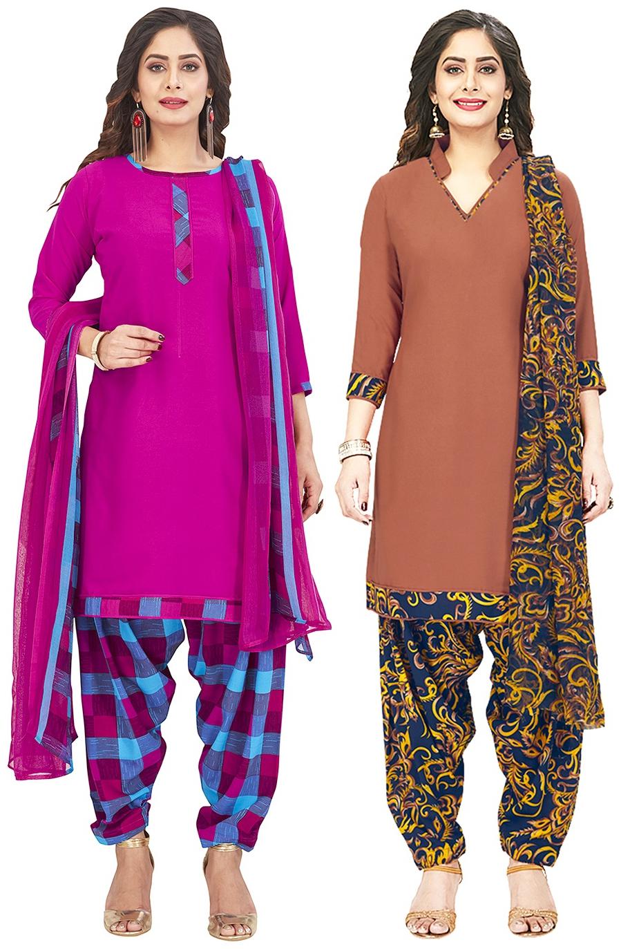 

Jevi Prints Multi Unstitched Kurta with bottom dupatta With dupatta Dress Material