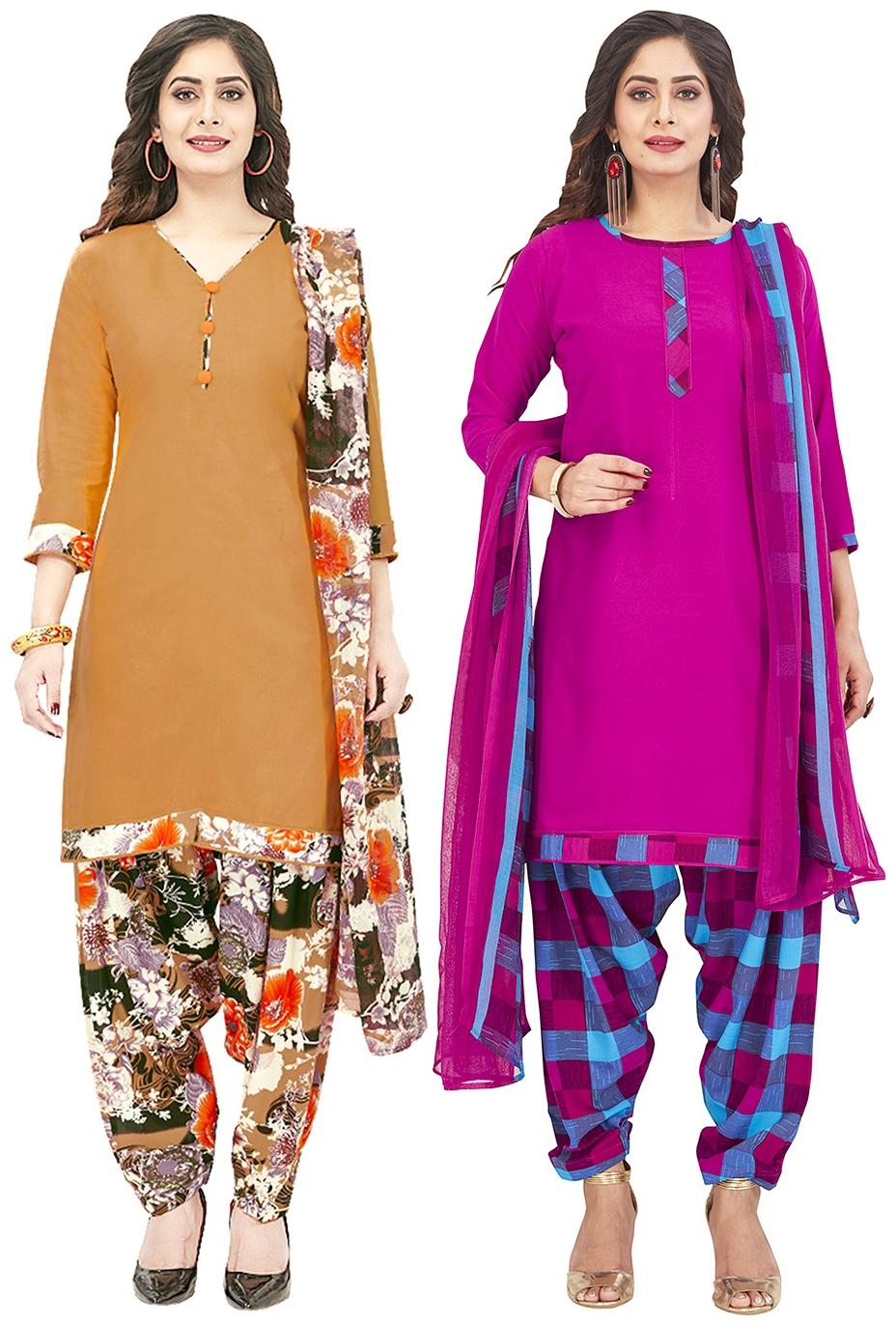 

Jevi Prints Multi Unstitched Kurta with bottom dupatta With dupatta Dress Material