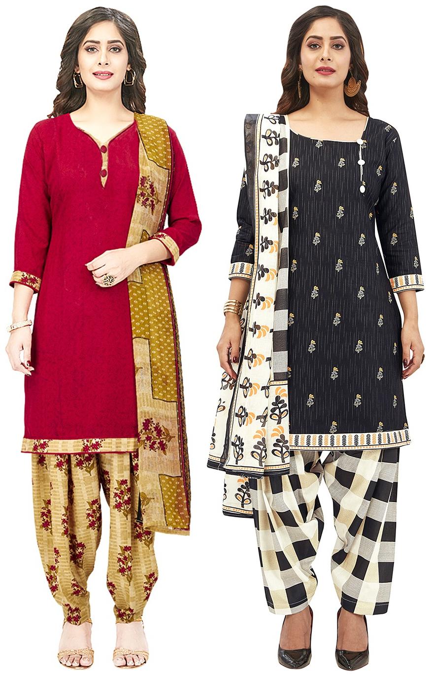 

Jevi Prints Multi Unstitched Kurta with bottom dupatta With dupatta Dress Material