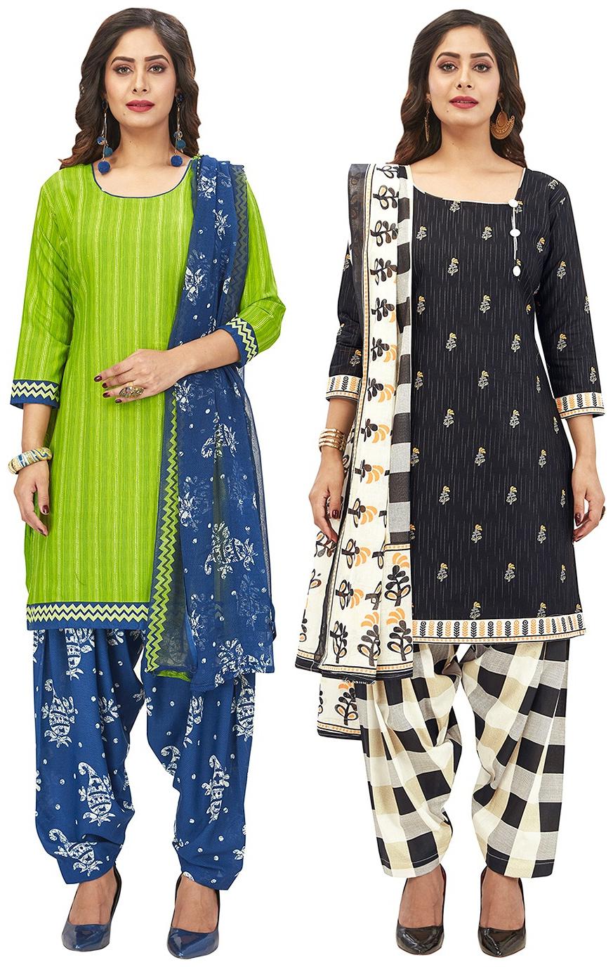 

Jevi Prints Multi Unstitched Kurta with bottom dupatta With dupatta Dress Material