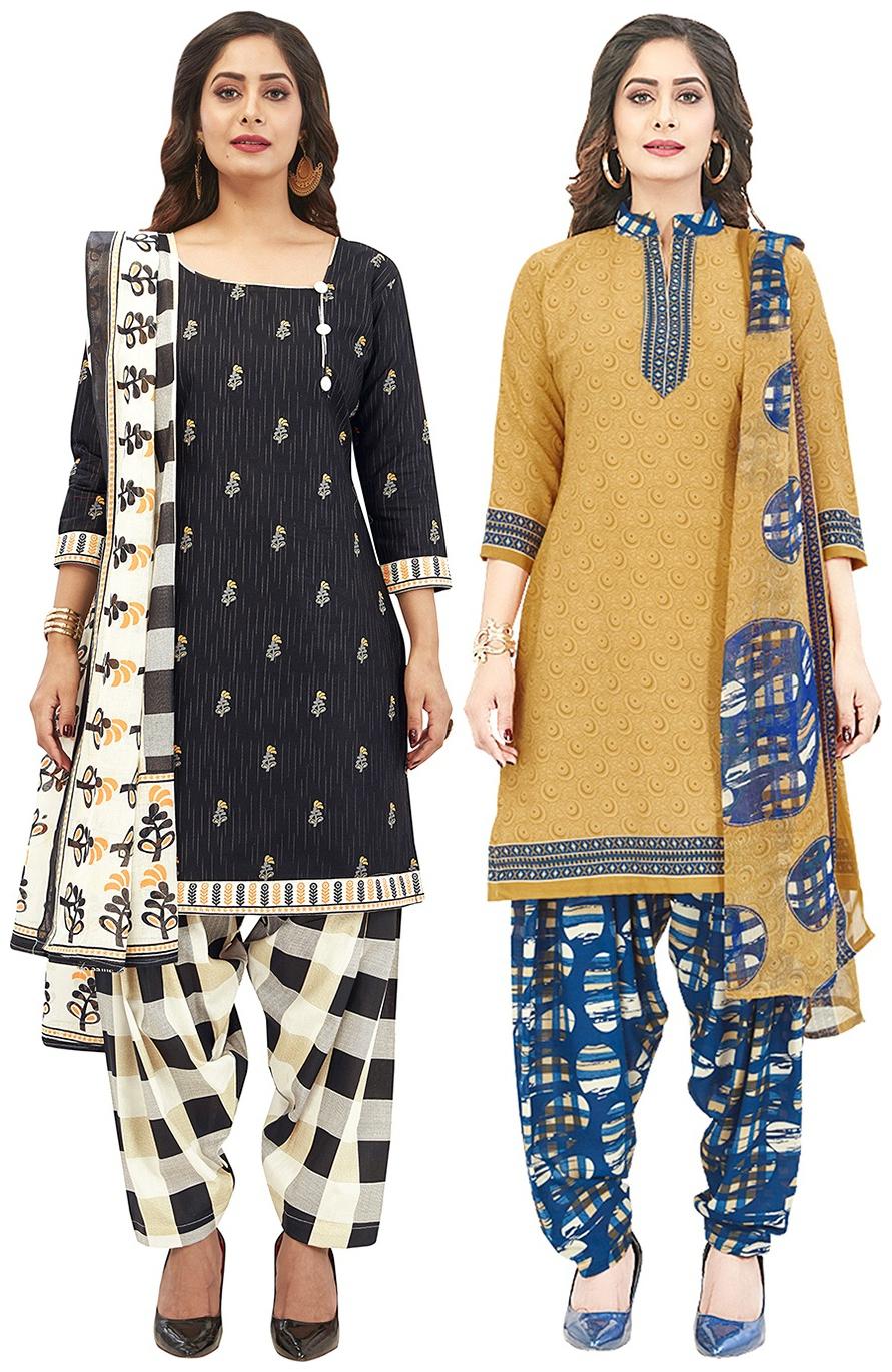 

Jevi Prints Multi Unstitched Kurta with bottom dupatta With dupatta Dress Material
