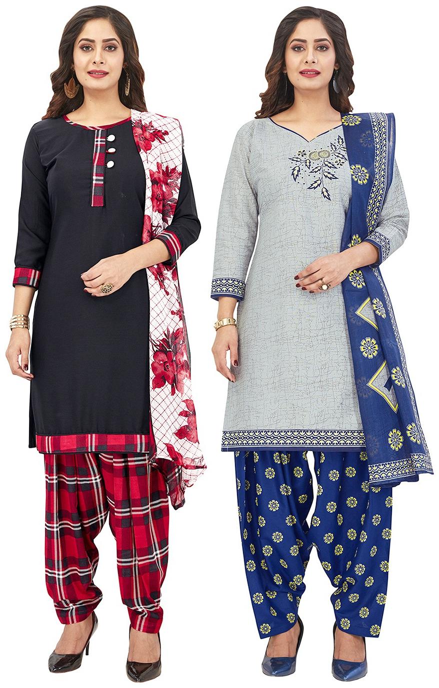 

Jevi Prints Multi Unstitched Kurta with bottom dupatta With dupatta Dress Material