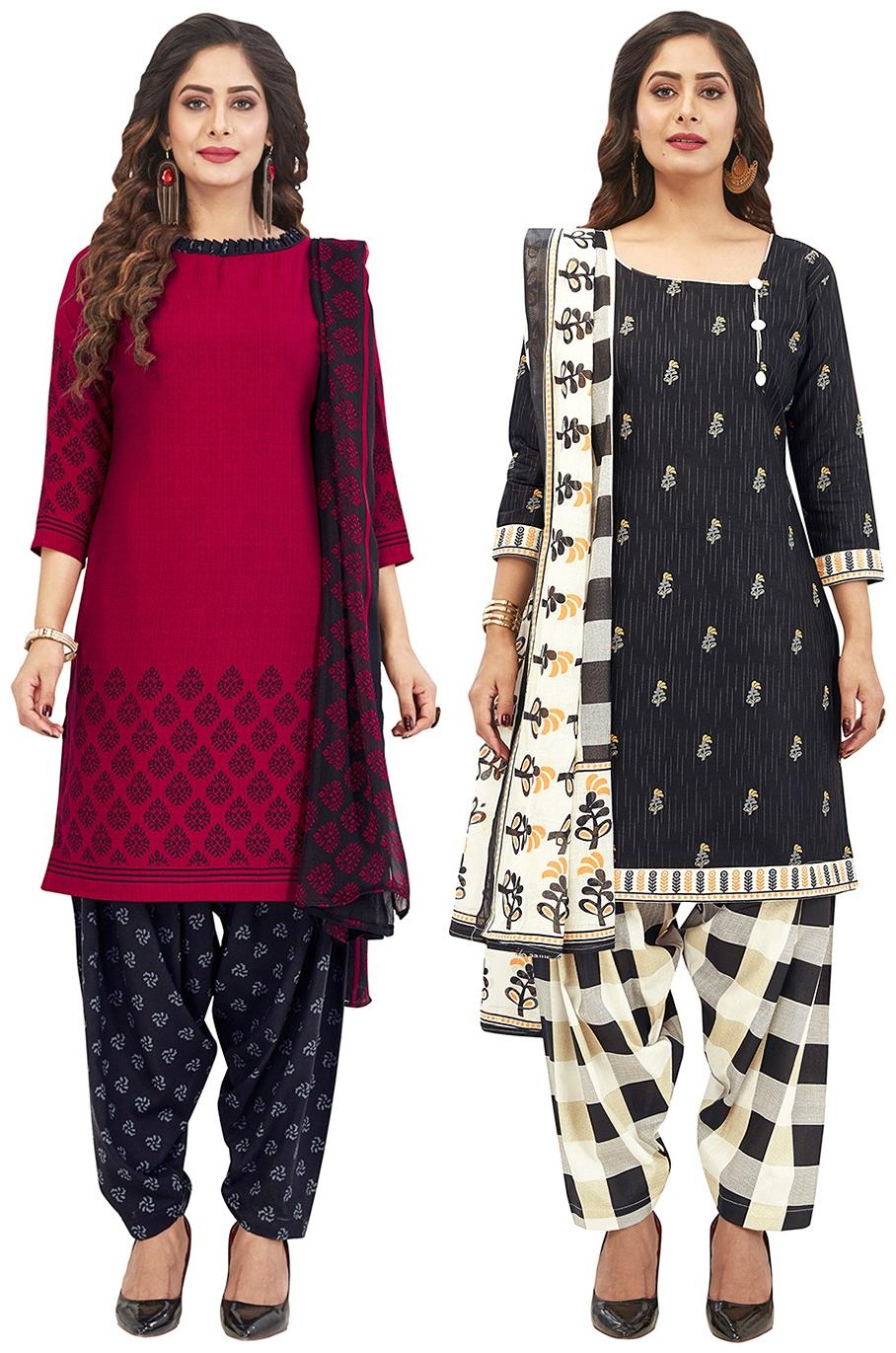 

Jevi Prints Multi Unstitched Kurta with bottom dupatta With dupatta Dress Material