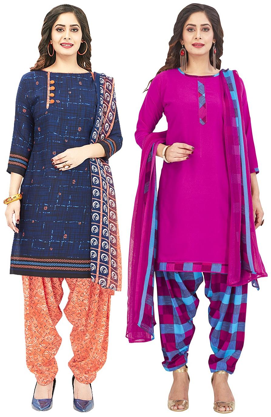 

Jevi Prints Multi Unstitched Kurta with bottom dupatta With dupatta Dress Material
