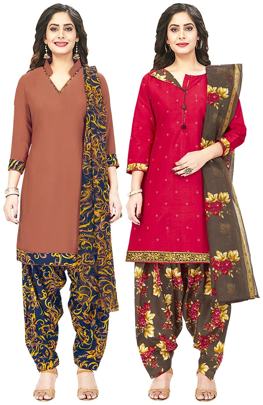 

Jevi Prints Multi Unstitched Kurta with bottom dupatta With dupatta Dress Material
