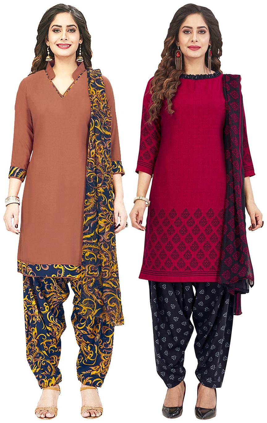 

Jevi Prints Multi Unstitched Kurta with bottom dupatta With dupatta Dress Material