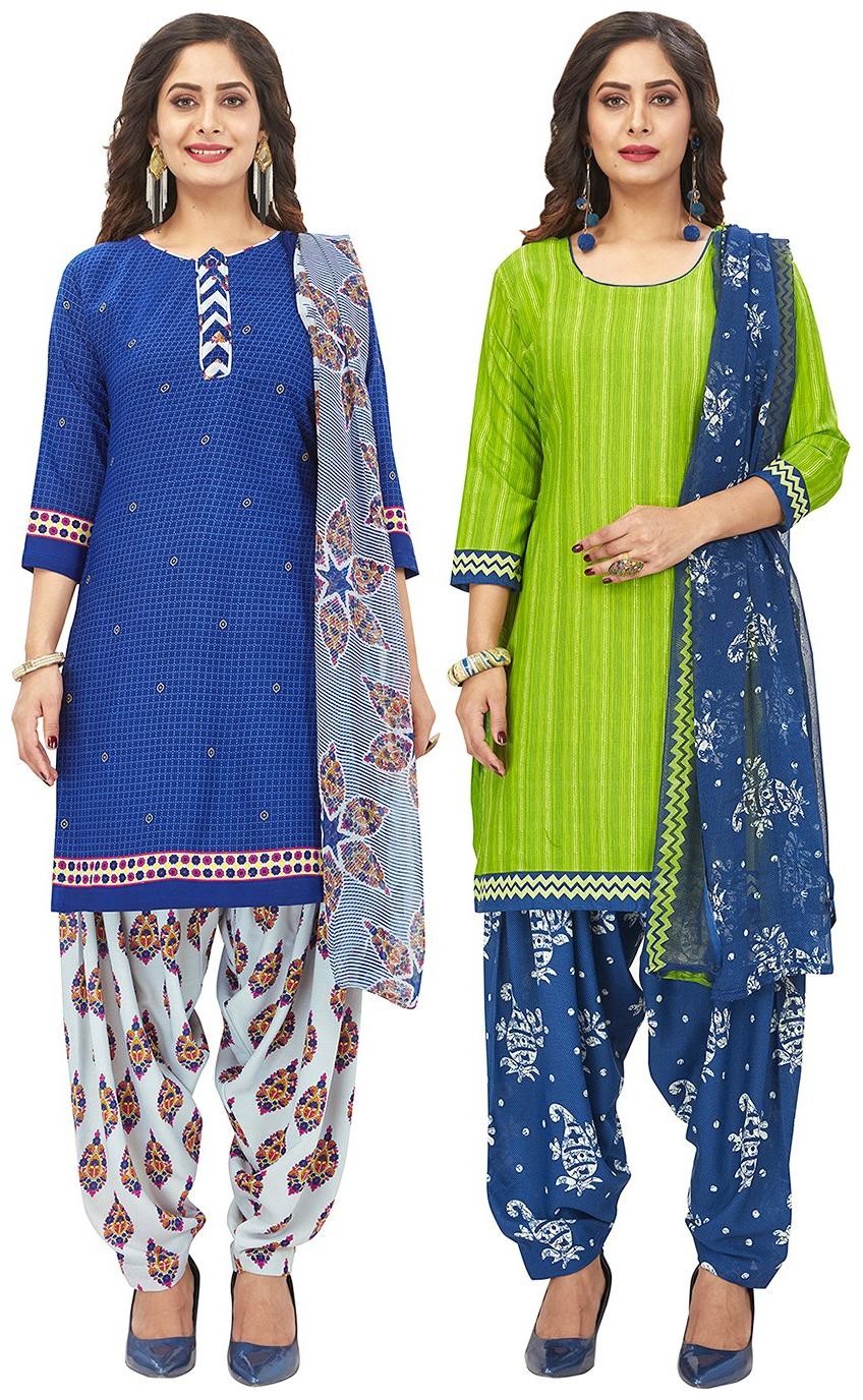 

Jevi Prints Multi Unstitched Kurta with bottom dupatta With dupatta Dress Material