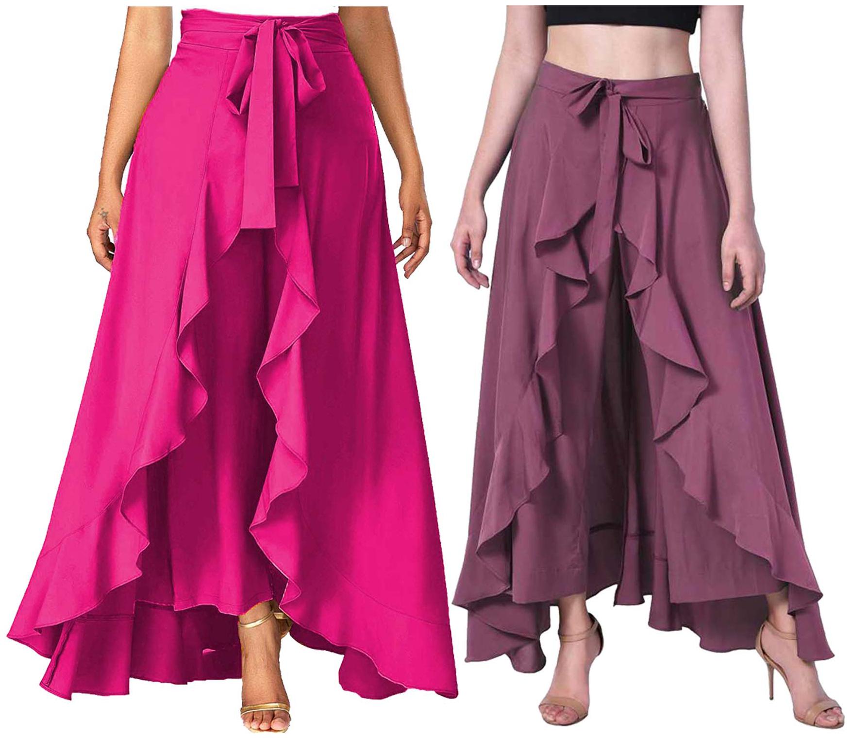 

JJ Fashion Multi Solid Flared Palazzo