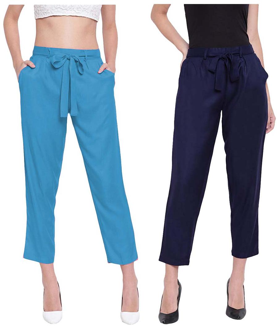 

JJ Fashion Women Blue Regular fit Regular pants