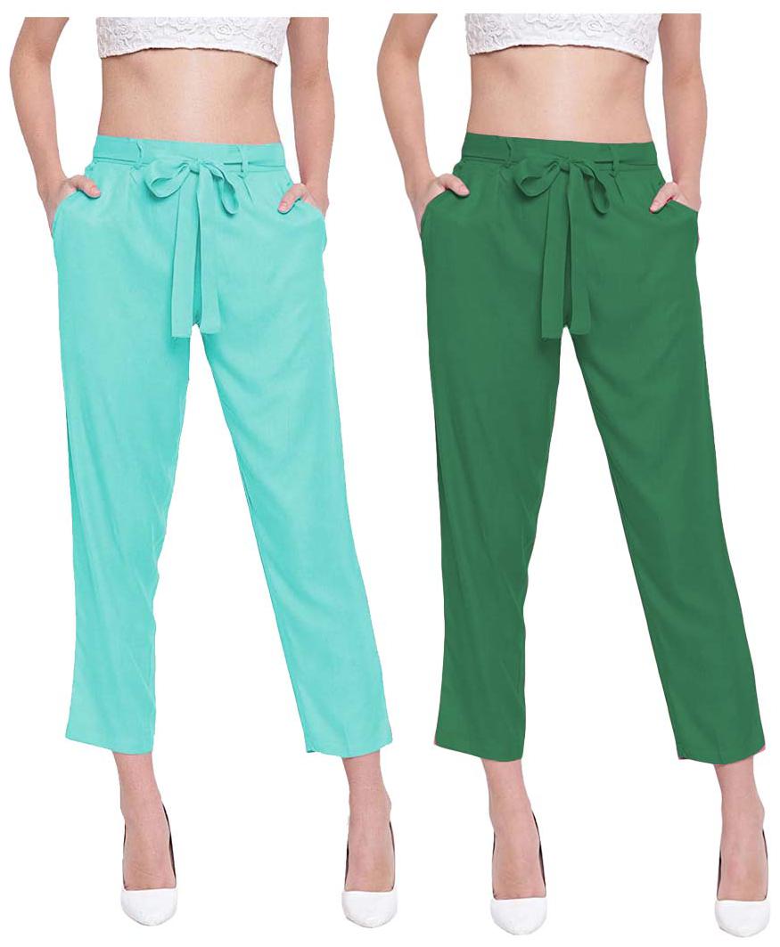 

JJ Fashion Women Green Regular fit Regular pants