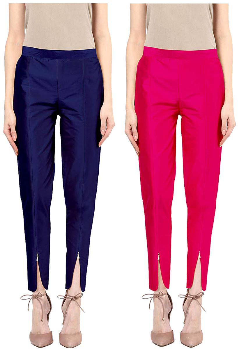 

JJ Fashion Women Blue Pink Regular fit Regular pants