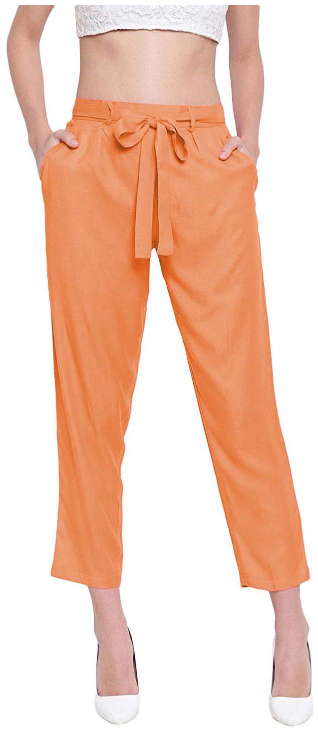 

JJ Fashion Women Orange Regular fit Regular pants