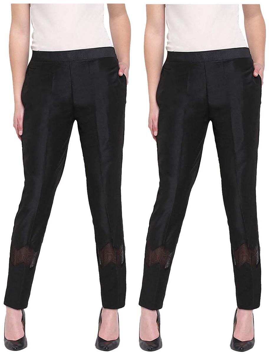 

JJ Fashion Women Black Regular fit Regular pants