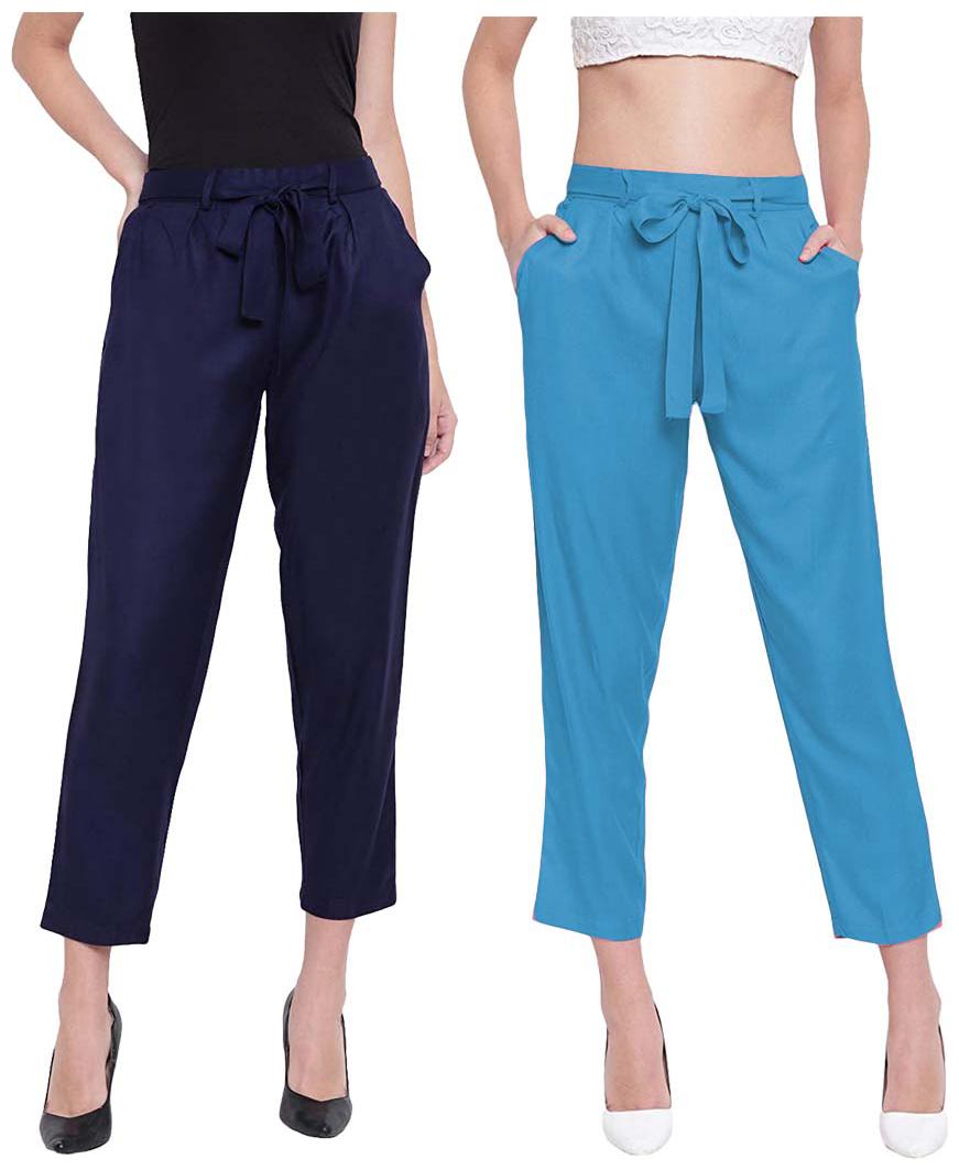 

JJ Fashion Women Blue Regular fit Regular pants