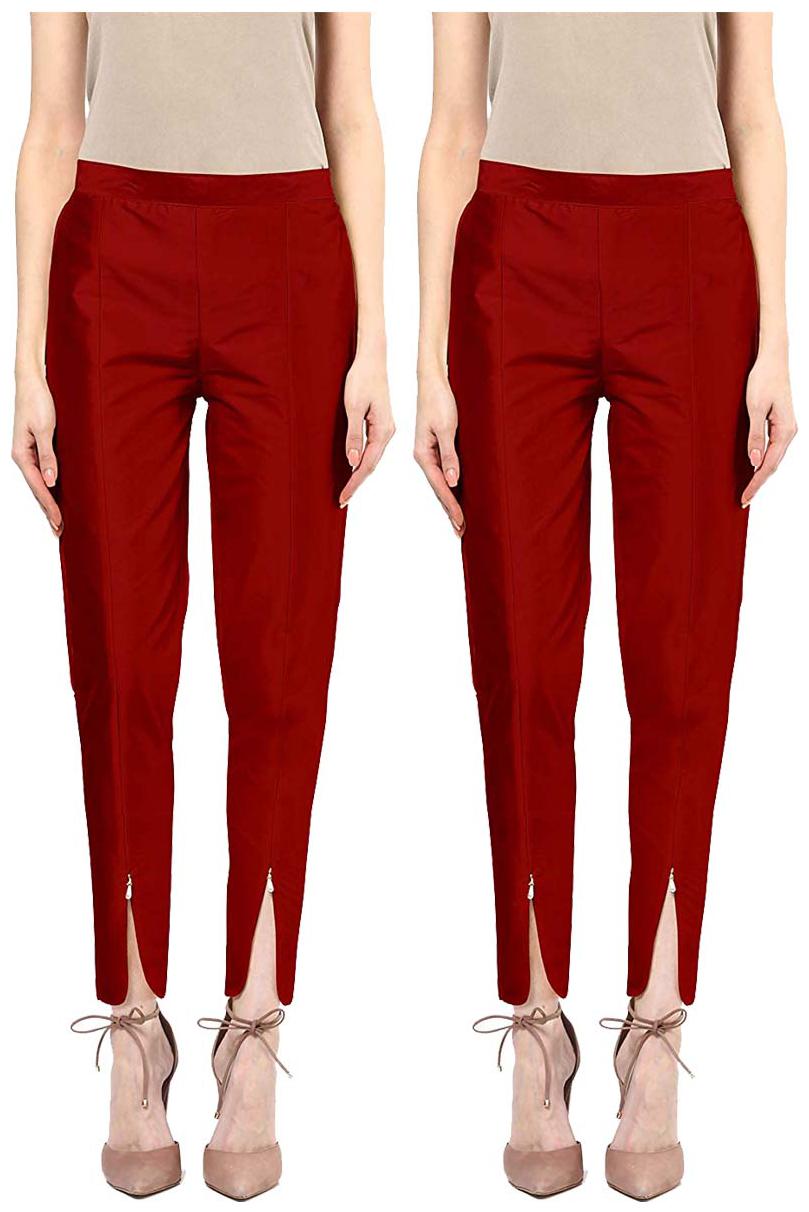 

JJ Fashion Women Maroon Regular fit Regular pants