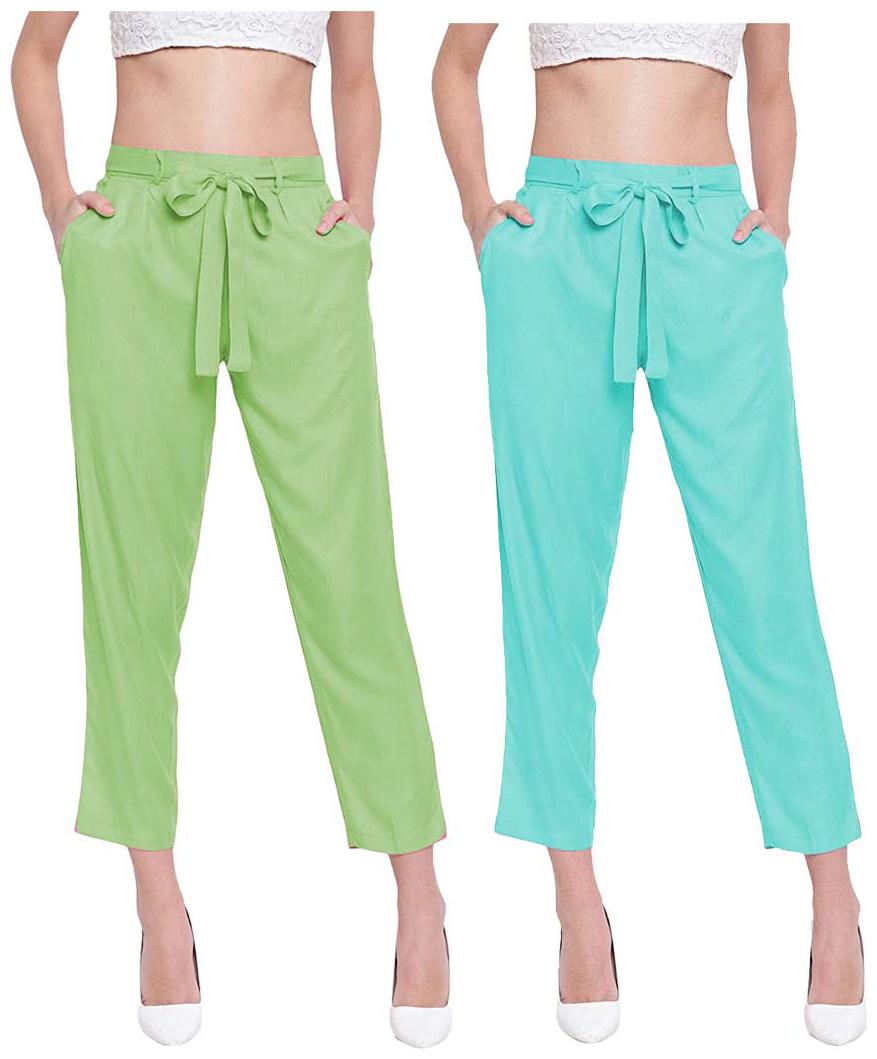 

JJ Fashion Women Green Regular fit Regular pants