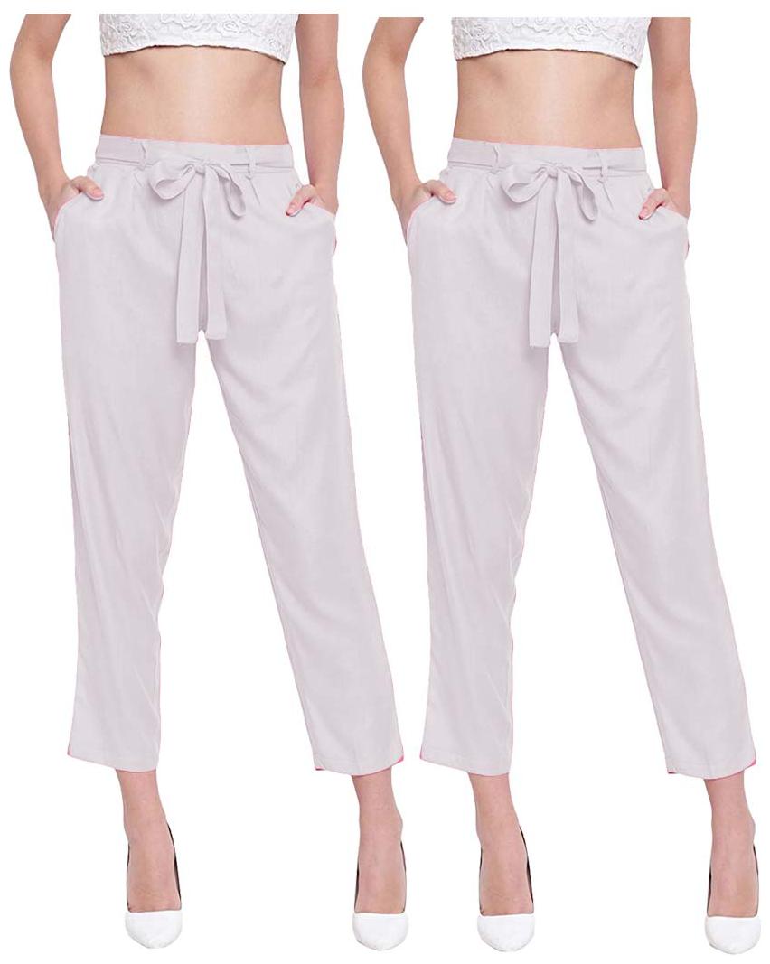 

JJ Fashion Women White Regular fit Regular pants