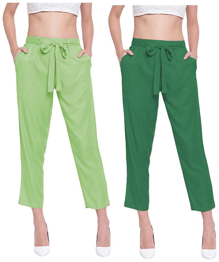 

JJ Fashion Women Green Regular fit Regular pants