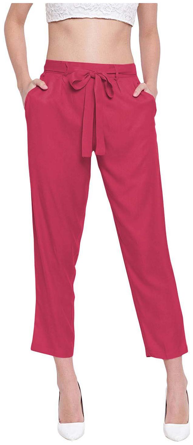 

JJ Fashion Women Red Regular fit Regular pants
