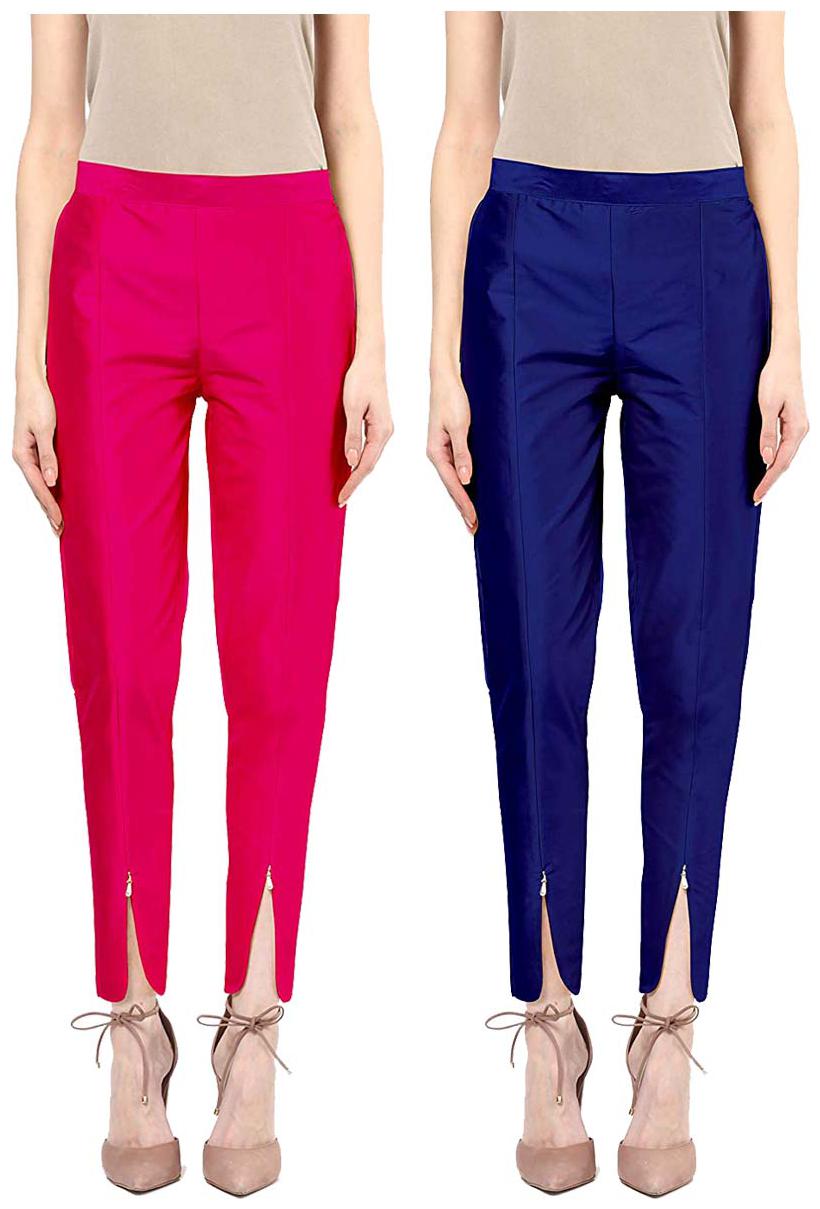 

JJ Fashion Women Pink Blue Regular fit Regular pants