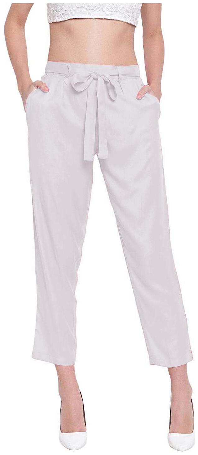 

JJ Fashion Women White Regular fit Regular pants
