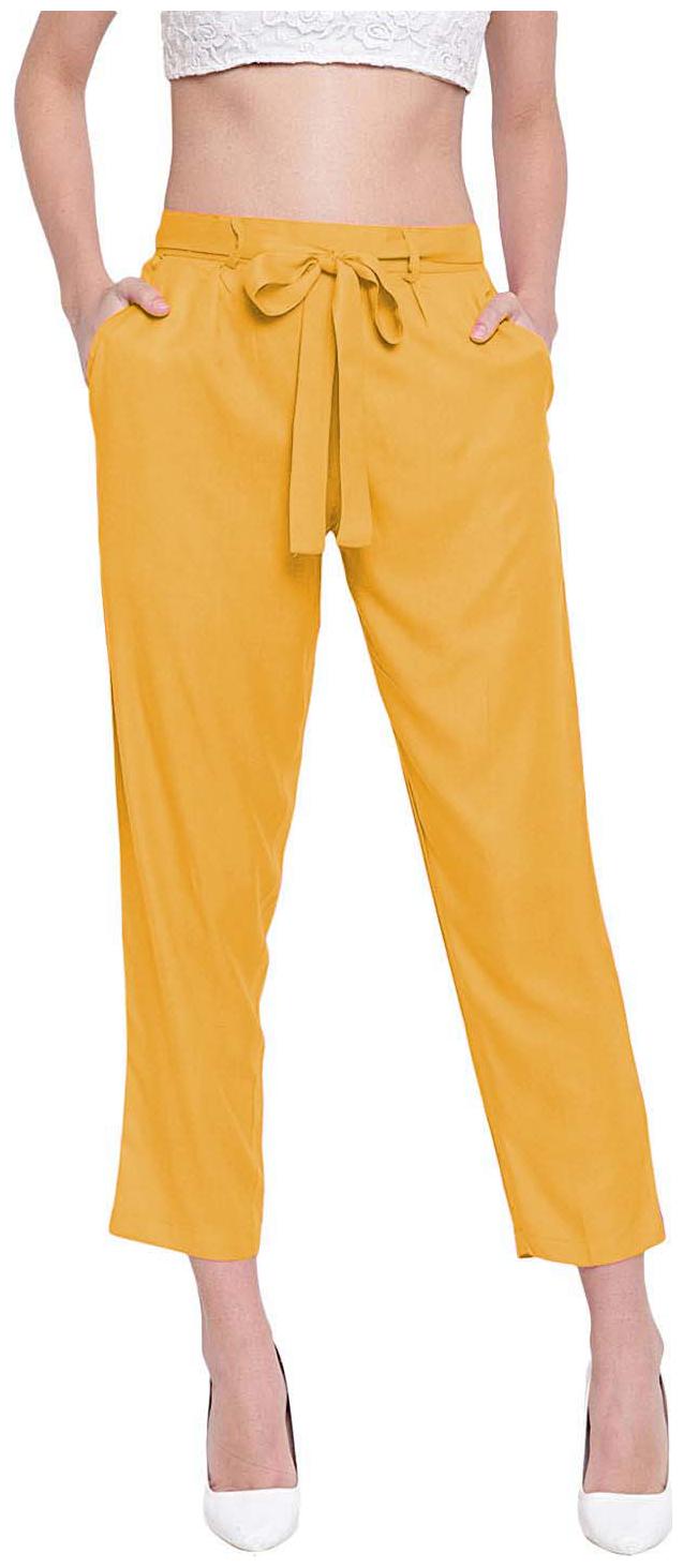 

JJ Fashion Women Yellow Regular fit Regular pants