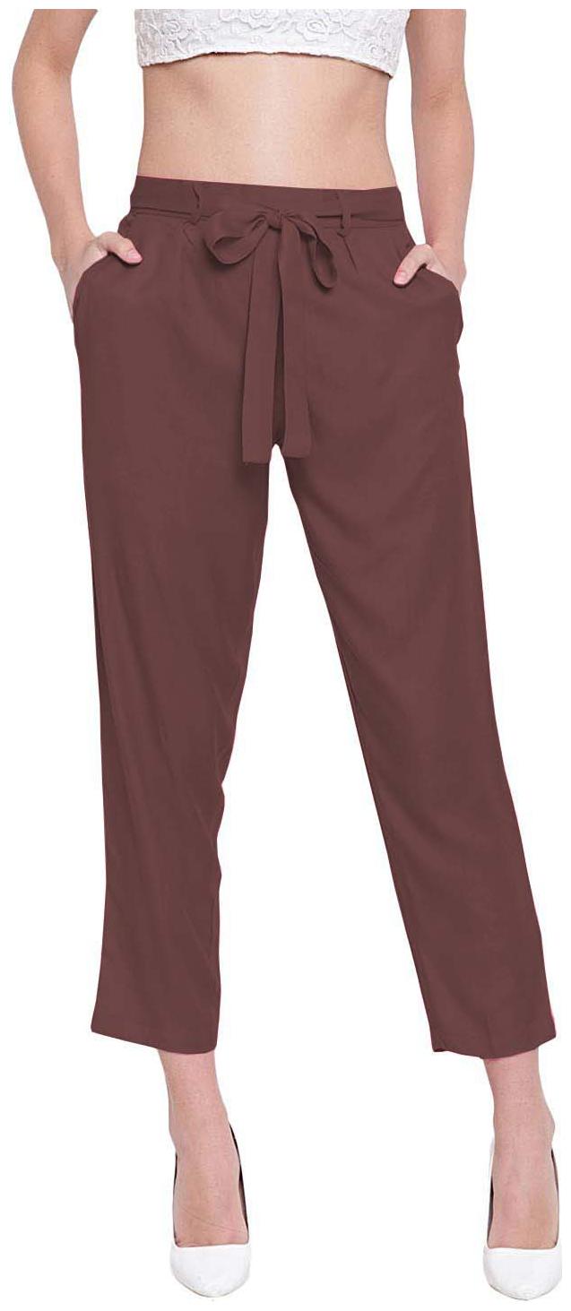 

JJ Fashion Women Brown Regular fit Regular pants