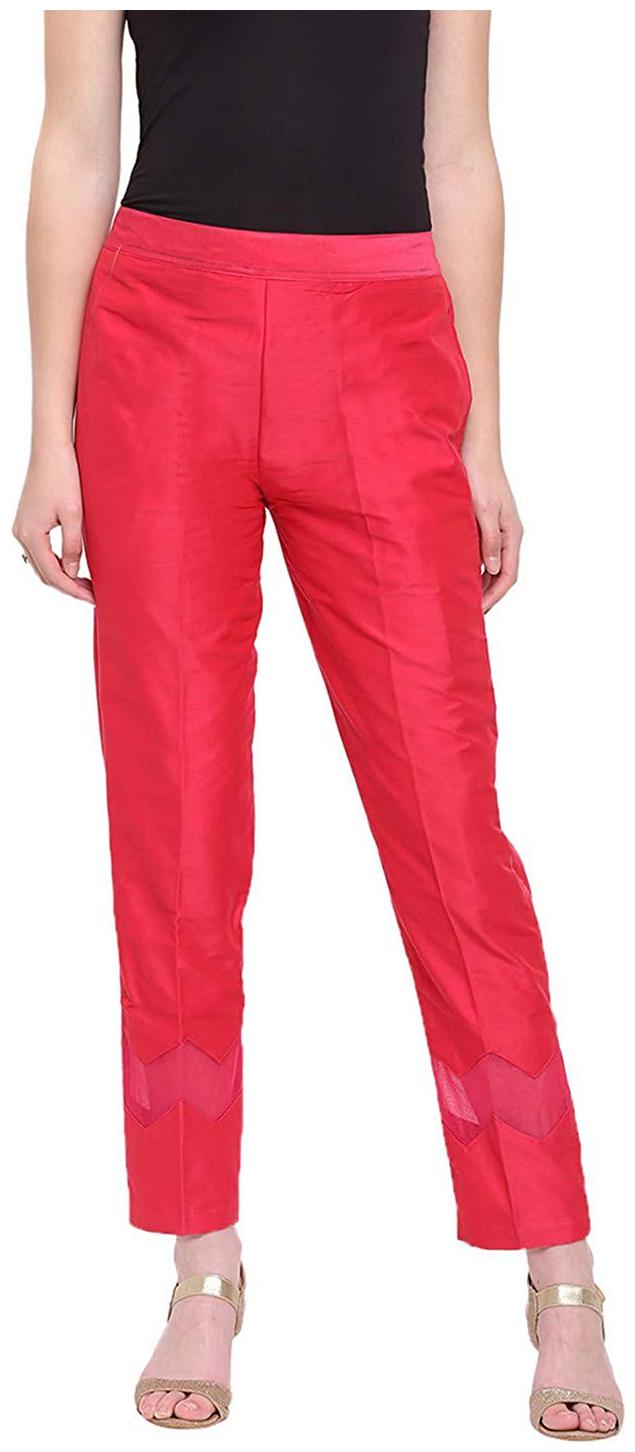 

JJ Fashion Women Pink Regular fit Regular pants