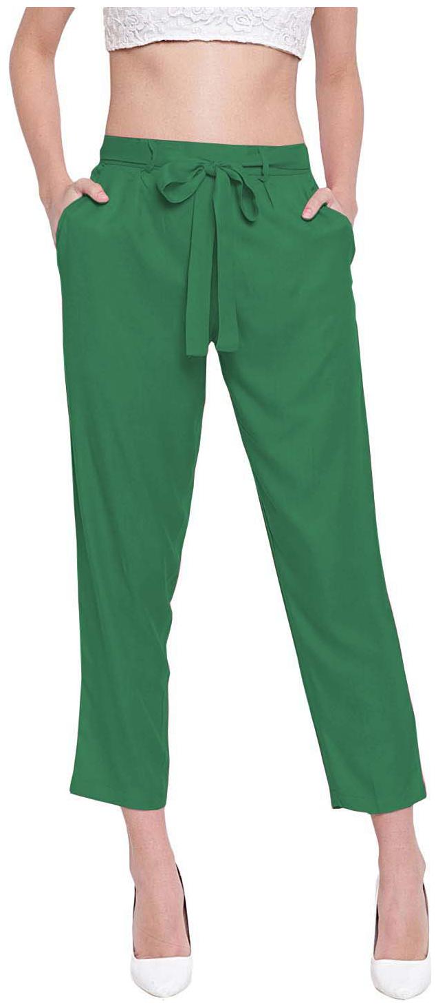 

JJ Fashion Women Green Regular fit Regular pants
