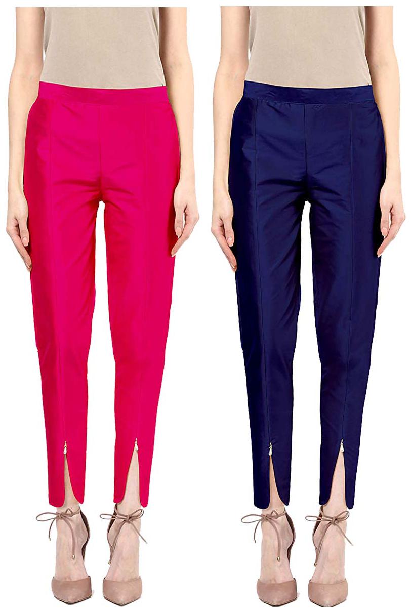 

JJ Fashion Women Pink Blue Regular fit Regular pants