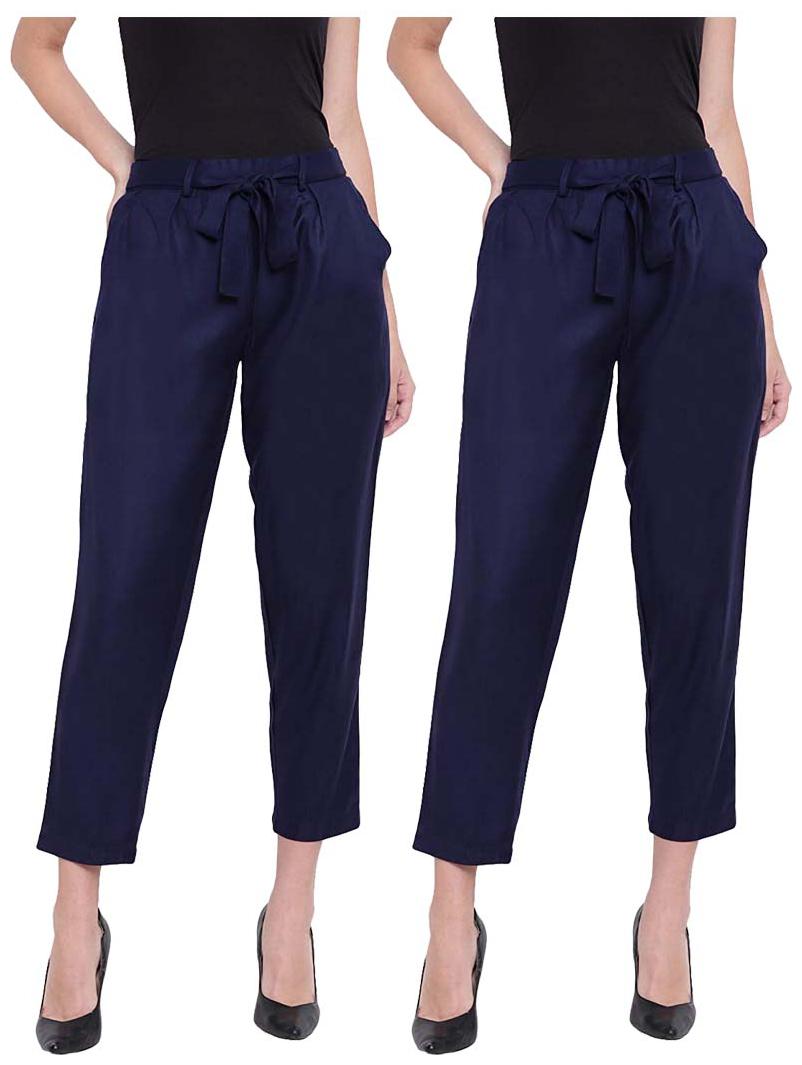 

JJ Fashion Women Blue Regular fit Regular pants
