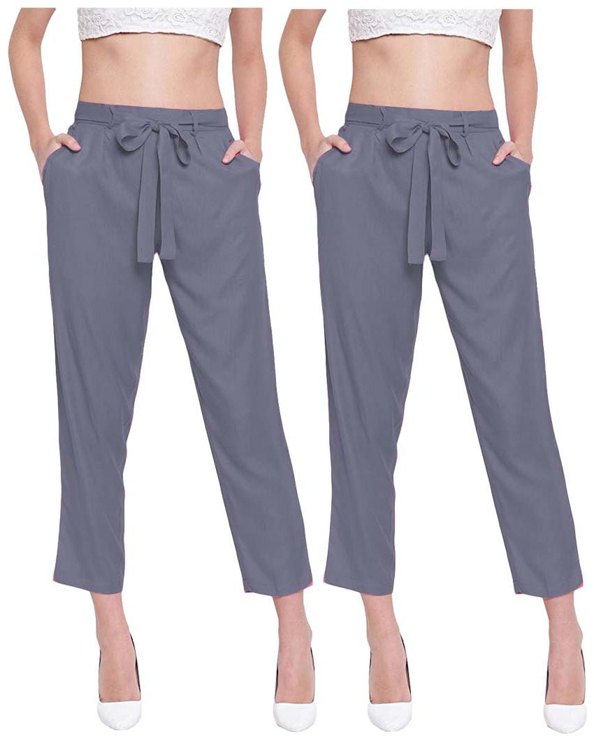 

JJ Fashion Women Grey Regular fit Regular pants